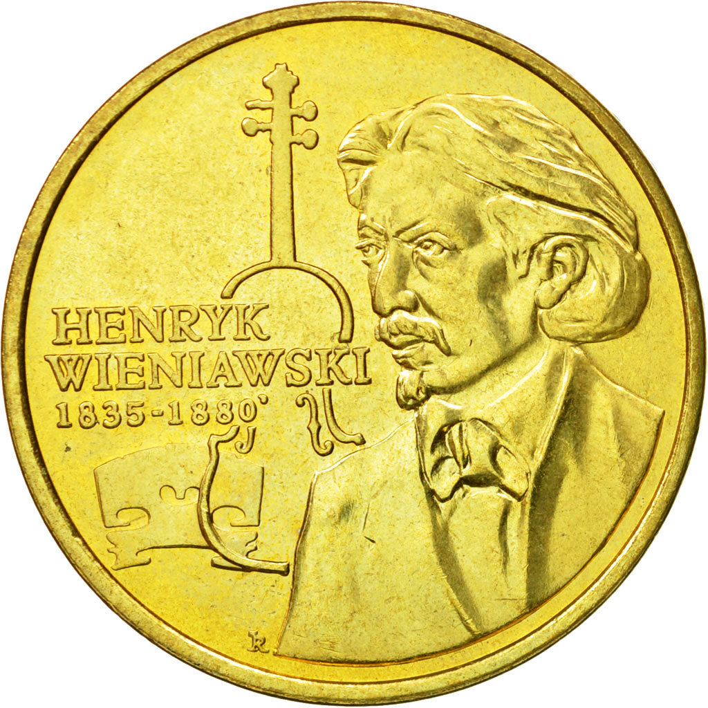 Coin, Poland, 2 Zlote, 2001, Warsaw, MS(63), Brass, KM:426