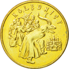 Coin, Poland, 2 Zlote, 2001, Warsaw, MS(63), Brass, KM:422