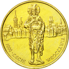 Coin, Poland, 2 Zlote, 2000, Warsaw, MS(63), Brass, KM:389