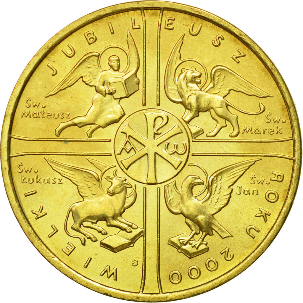 Coin, Poland, 2 Zlote, 2000, Warsaw, MS(63), Brass, KM:376