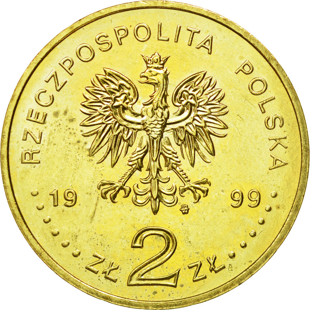 Münze, Polen, 2 Zlote, 1999, Warsaw, UNZ, Messing, KM:356