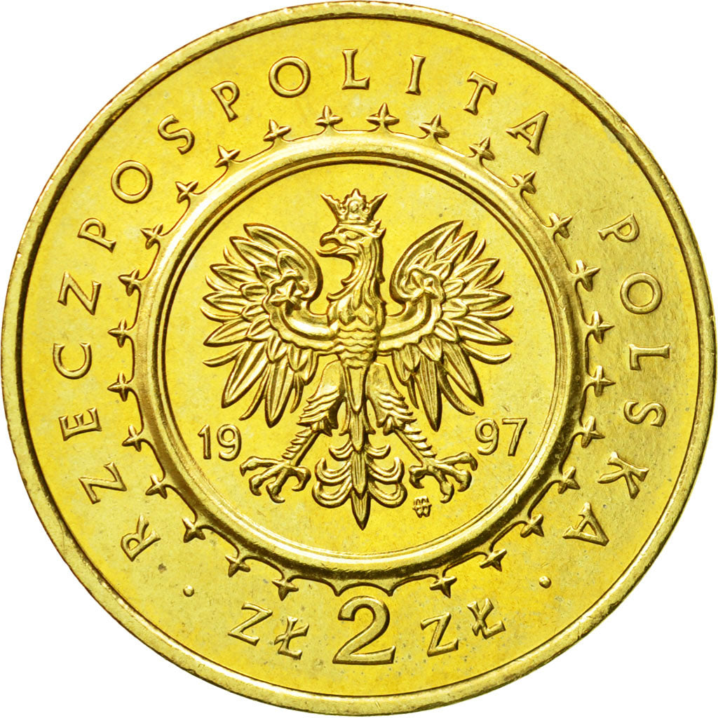 Coin, Poland, 2 Zlote, 1997, Warsaw, MS(63), Brass, KM:331