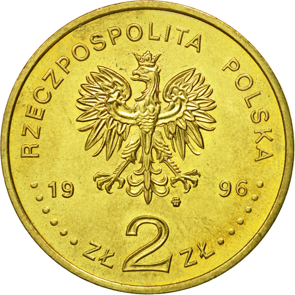 Coin, Poland, 2 Zlote, 1996, Warsaw, MS(63), Brass, KM:306