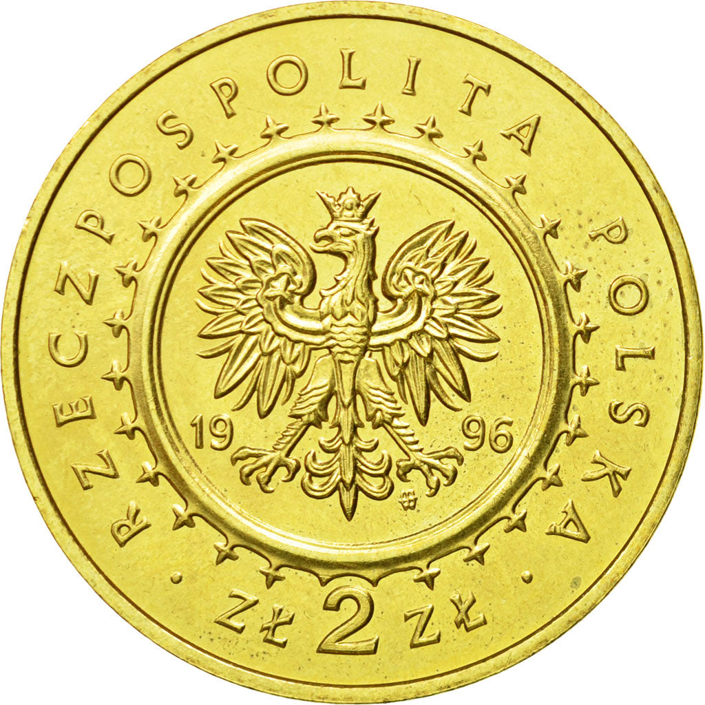 Coin, Poland, 2 Zlote, 1996, Warsaw, MS(63), Brass, KM:313