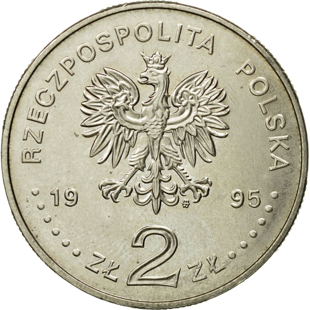 Coin, Poland, 2 Zlote, 1995, Warsaw, MS(63), Copper-nickel, KM:297