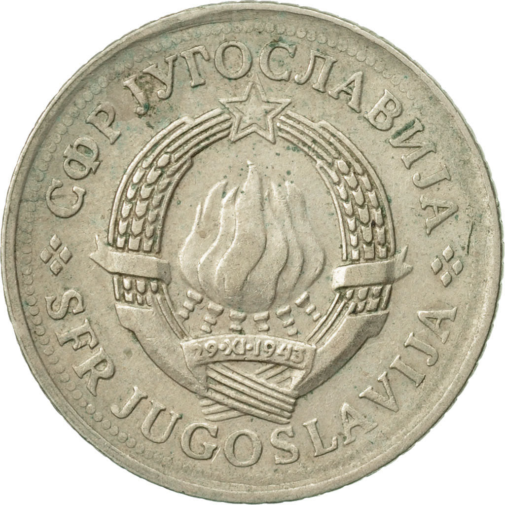 Monnaie, Yougoslavie, 2 Dinara, 1976, TTB, Copper-Nickel-Zinc, KM:57