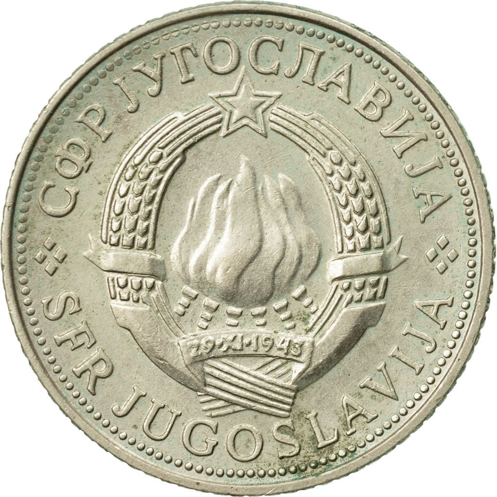 Coin, Yugoslavia, 5 Dinara, 1980, EF(40-45), Copper-Nickel-Zinc, KM:58