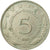 Moneta, Jugosławia, 5 Dinara, 1980, EF(40-45), Miedź-Nikiel-Cynk, KM:58