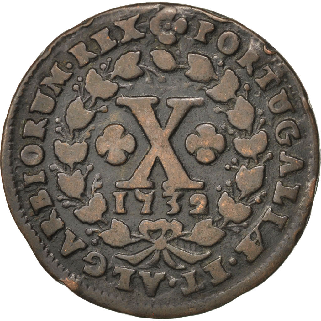 Portugal, Jean V, 10 Reis (1/2 Vinten) 1732, KM 217