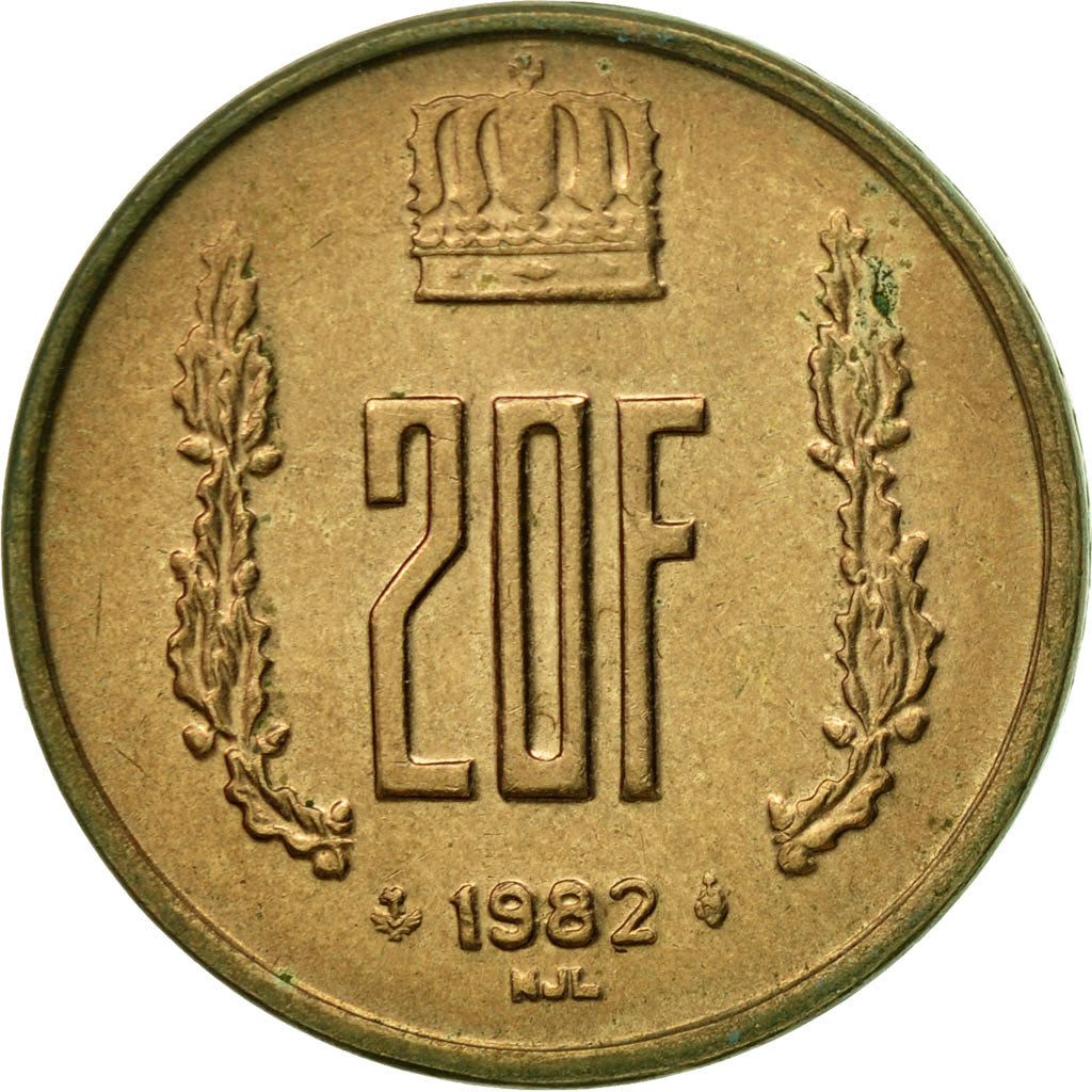 Moneta, Lussemburgo, Jean, 20 Francs, 1982, BB+, Alluminio-bronzo, KM:58