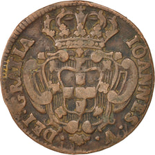 Monnaie, Portugal, Jo, 10 Reis, X; 1/2 Vinten, 1737, TTB, Cuivre, KM:217