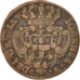 Coin, Portugal, Jo, 10 Reis, X; 1/2 Vinten, 1737, EF(40-45), Copper, KM:217