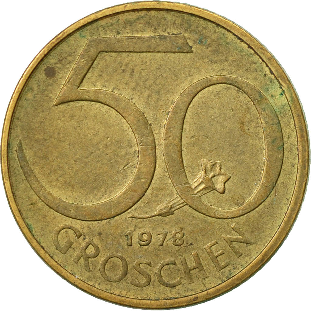 Coin, Austria, 50 Groschen, 1978, EF(40-45), Aluminum-Bronze, KM:2885
