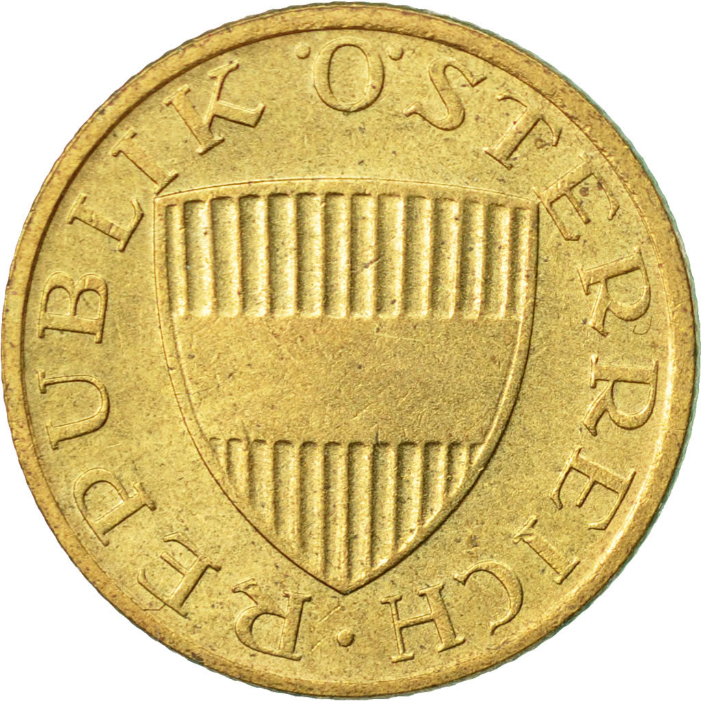 Coin, Austria, 50 Groschen, 1986, EF(40-45), Aluminum-Bronze, KM:2885