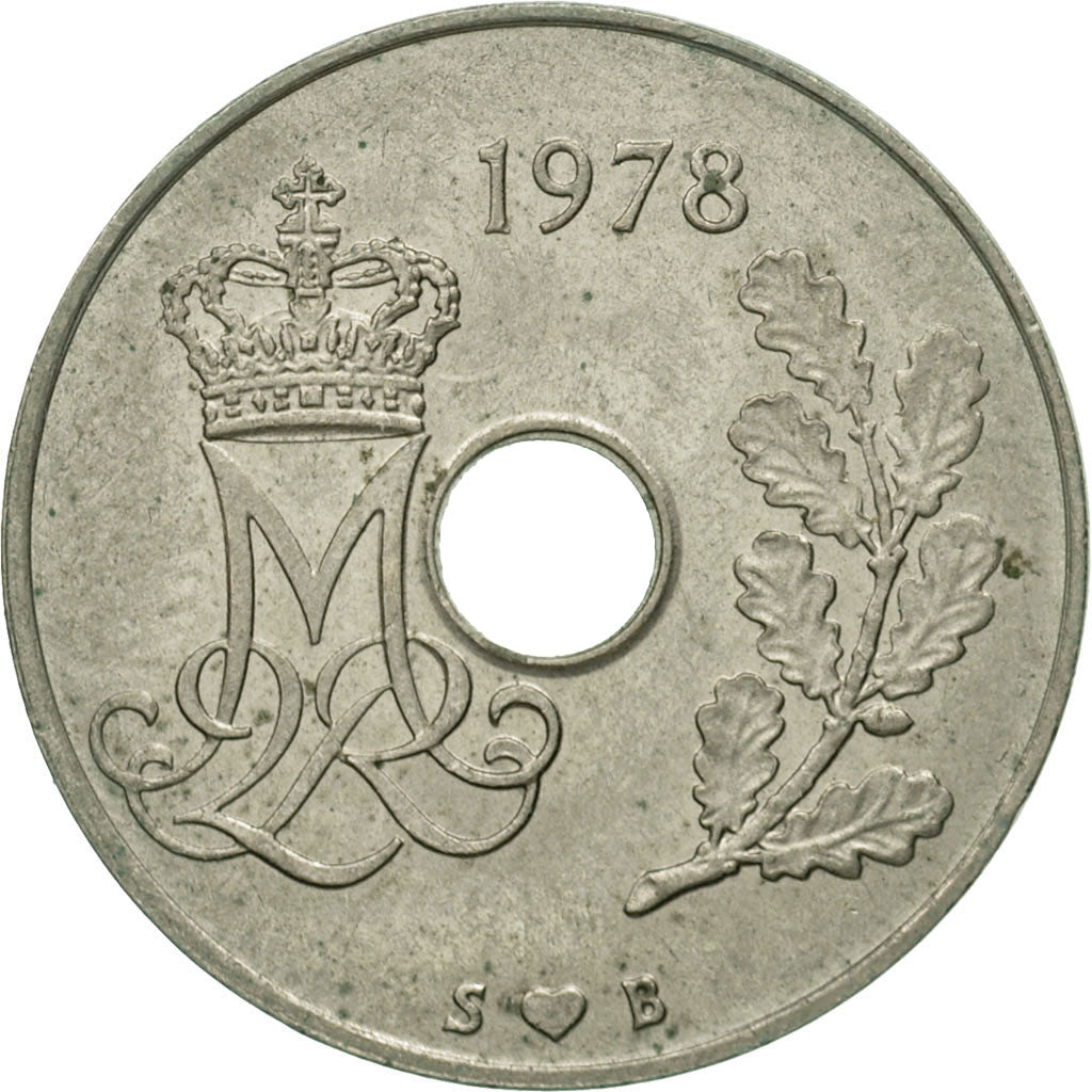 Coin, Denmark, Margrethe II, 25 Öre, 1978, Copenhagen, EF(40-45)