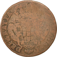 Coin, Portugal, Jose I, 10 Reis, X; 1/2 Vinten, 1757, F(12-15), Copper, KM:243.1