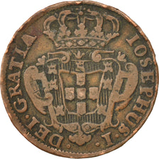 Portogallo, Jose I, 10 Reis, X; 1/2 Vinten, 1764, MB+, Rame, KM:243.1
