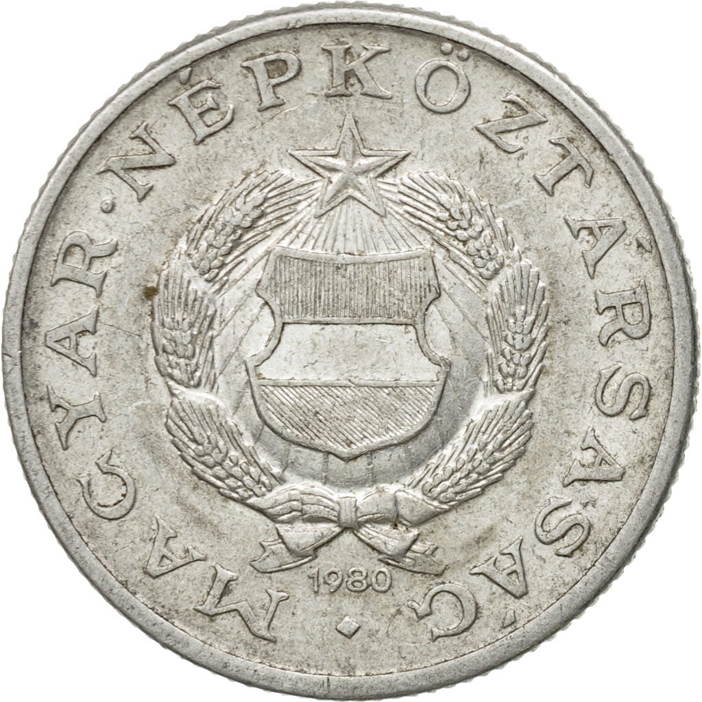 Coin, Hungary, Forint, 1980, Budapest, EF(40-45), Aluminum, KM:575
