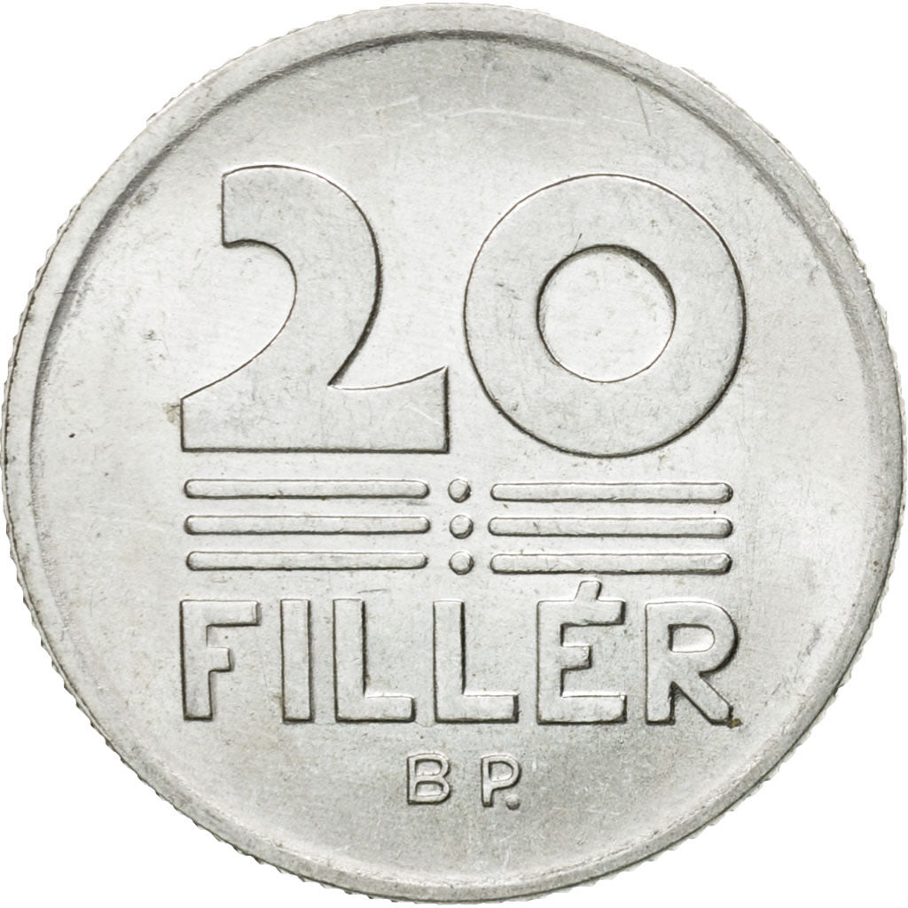 Moneda, Hungría, 20 Fillér, 1986, Budapest, MBC+, Aluminio, KM:573