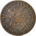 PORTUGAL, 10 Reis, X; 1/2 Vinten, 1785, KM #280, EF(40-45), Copper, 12.60