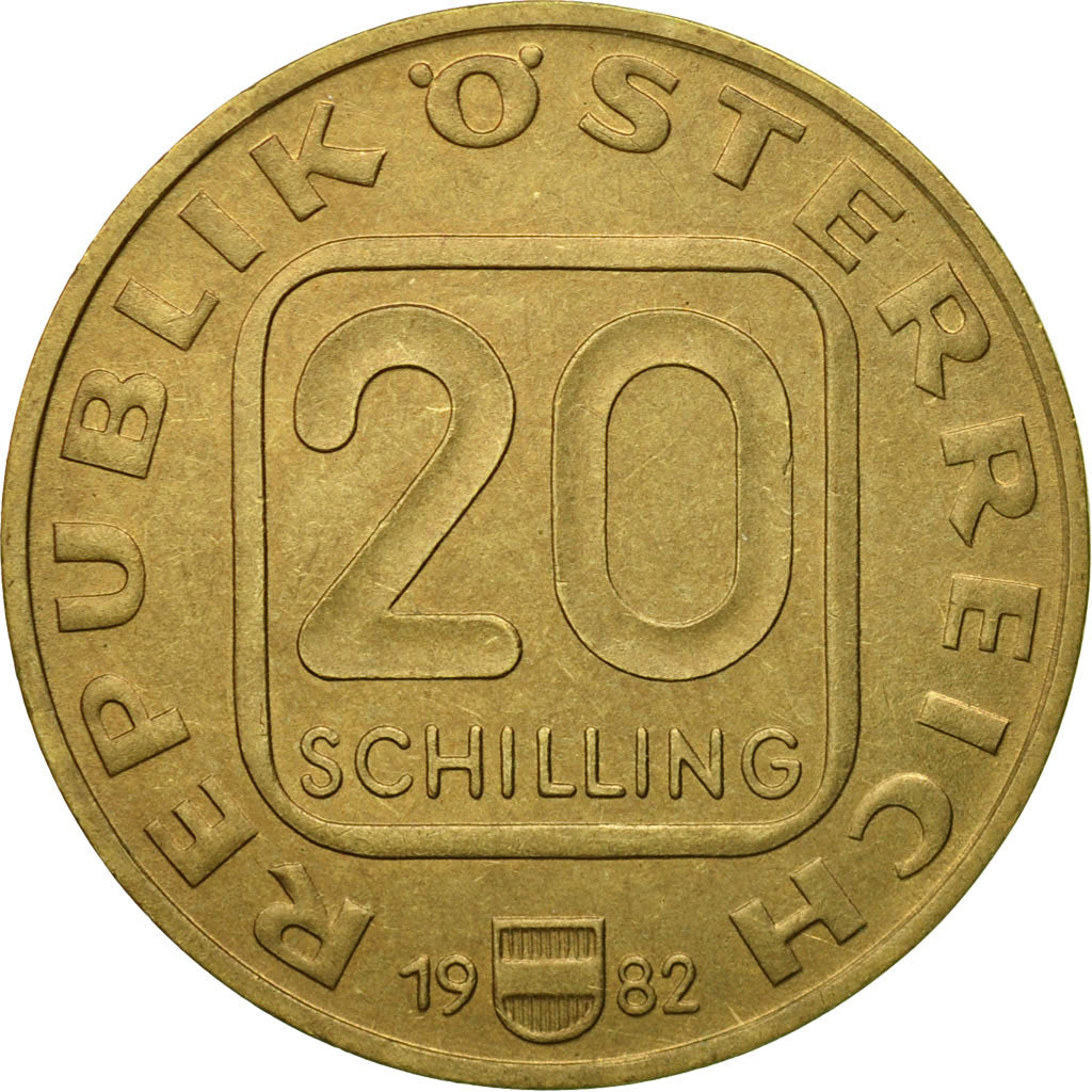 Coin, Austria, 20 Schilling, 1982, AU(50-53), Copper-Aluminum-Nickel, KM:2955.1