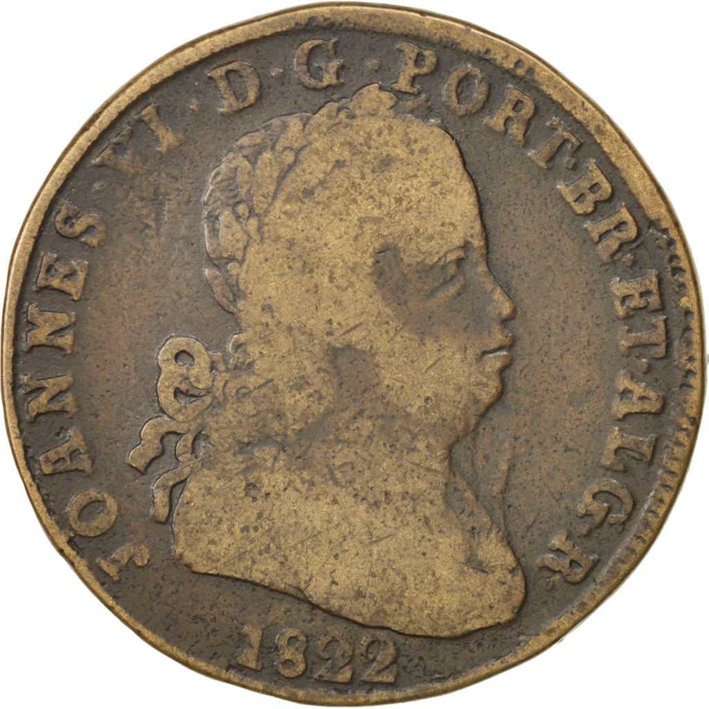 Portugal, Joao VI, 40 Reis (Pataco) 1822, KM 370