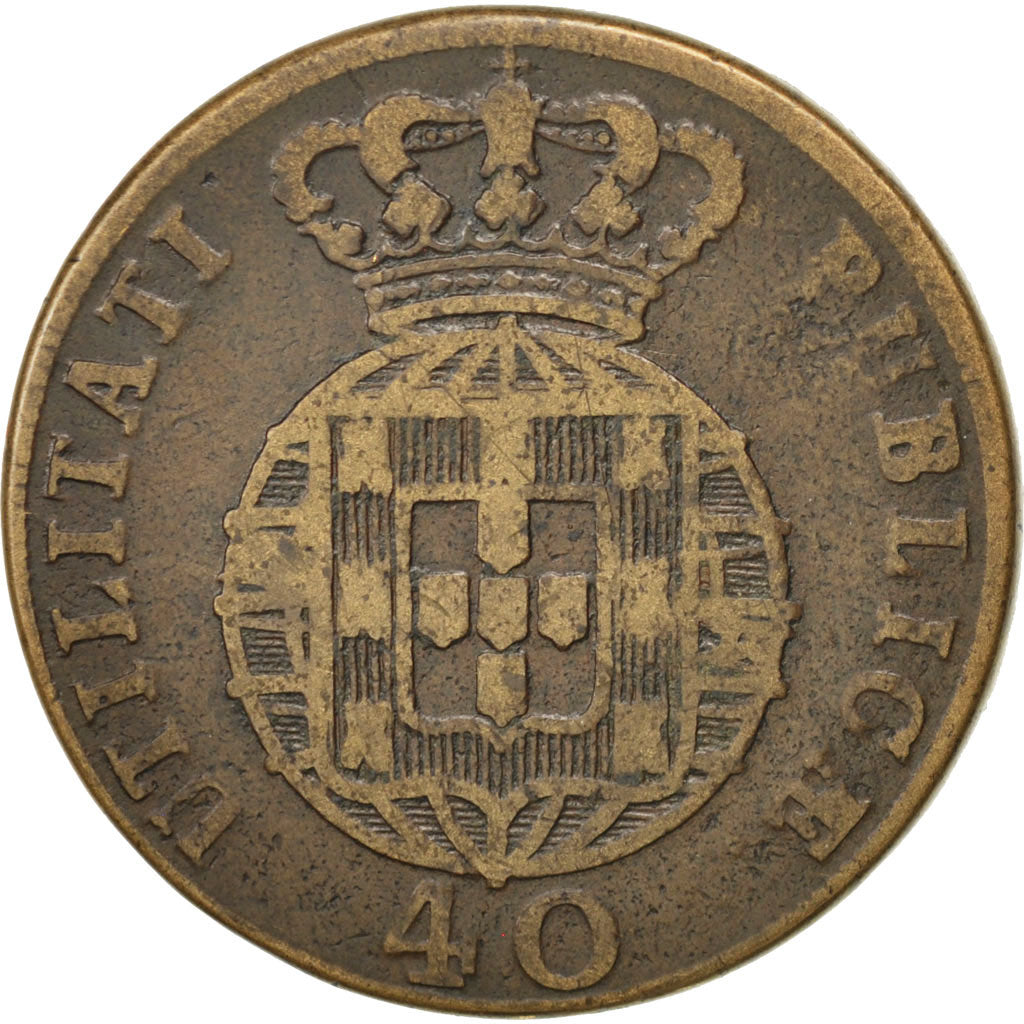 Portugal, Joao VI, 40 Reis (Pataco) 1822, KM 370