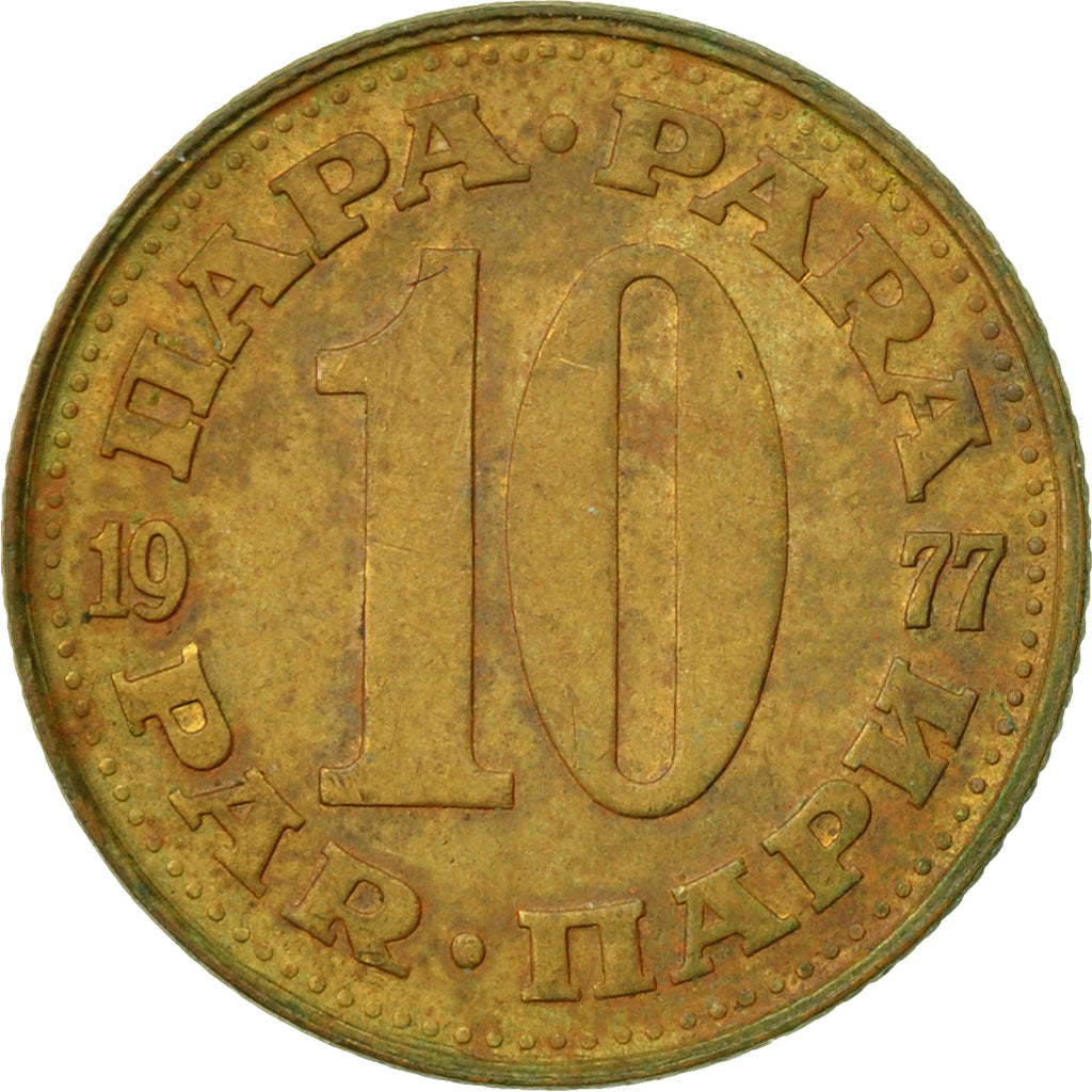 Coin, Yugoslavia, 10 Para, 1977, EF(40-45), Brass, KM:44