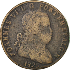 PORTUGAL, 40 Reis, Pataco, 1825, KM #370, VF(20-25), Bronze, 34.18