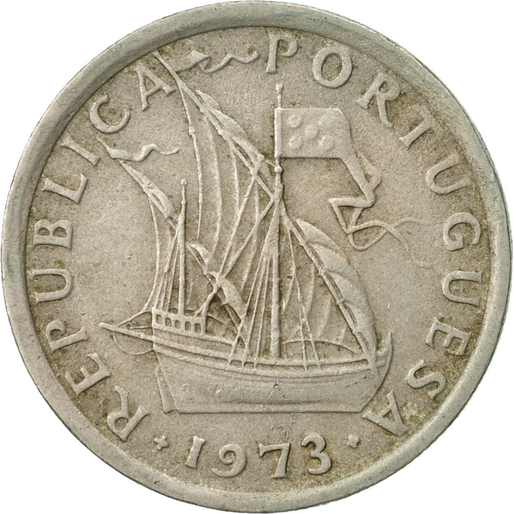 Moneta, Portogallo, 2-1/2 Escudos, 1973, BB, Rame-nichel, KM:590