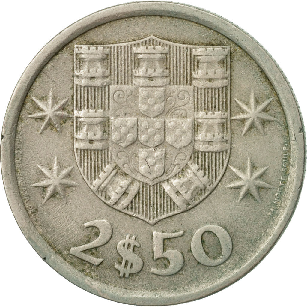 Moneta, Portogallo, 2-1/2 Escudos, 1973, BB, Rame-nichel, KM:590