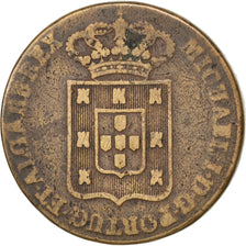 PORTUGAL, 40 Reis, Pataco, 1830, KM #391, VF(30-35), Bronze, 33.80