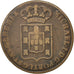 PORTUGAL, 40 Reis, Pataco, 1832, KM #391, VF(30-35), Bronze, 34.90