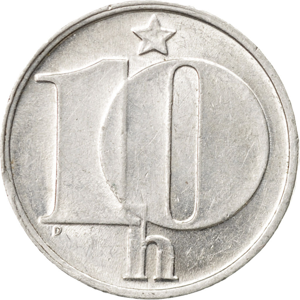 Monnaie, Tchécoslovaquie, 10 Haleru, 1976, TTB+, Aluminium, KM:80