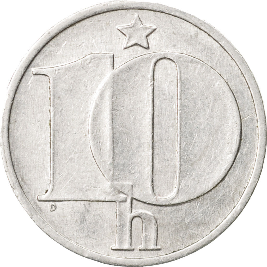 Coin, Czechoslovakia, 10 Haleru, 1982, AU(50-53), Aluminum, KM:80