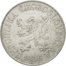 Coin, Czechoslovakia, 10 Haleru, 1956, EF(40-45), Aluminum, KM:38