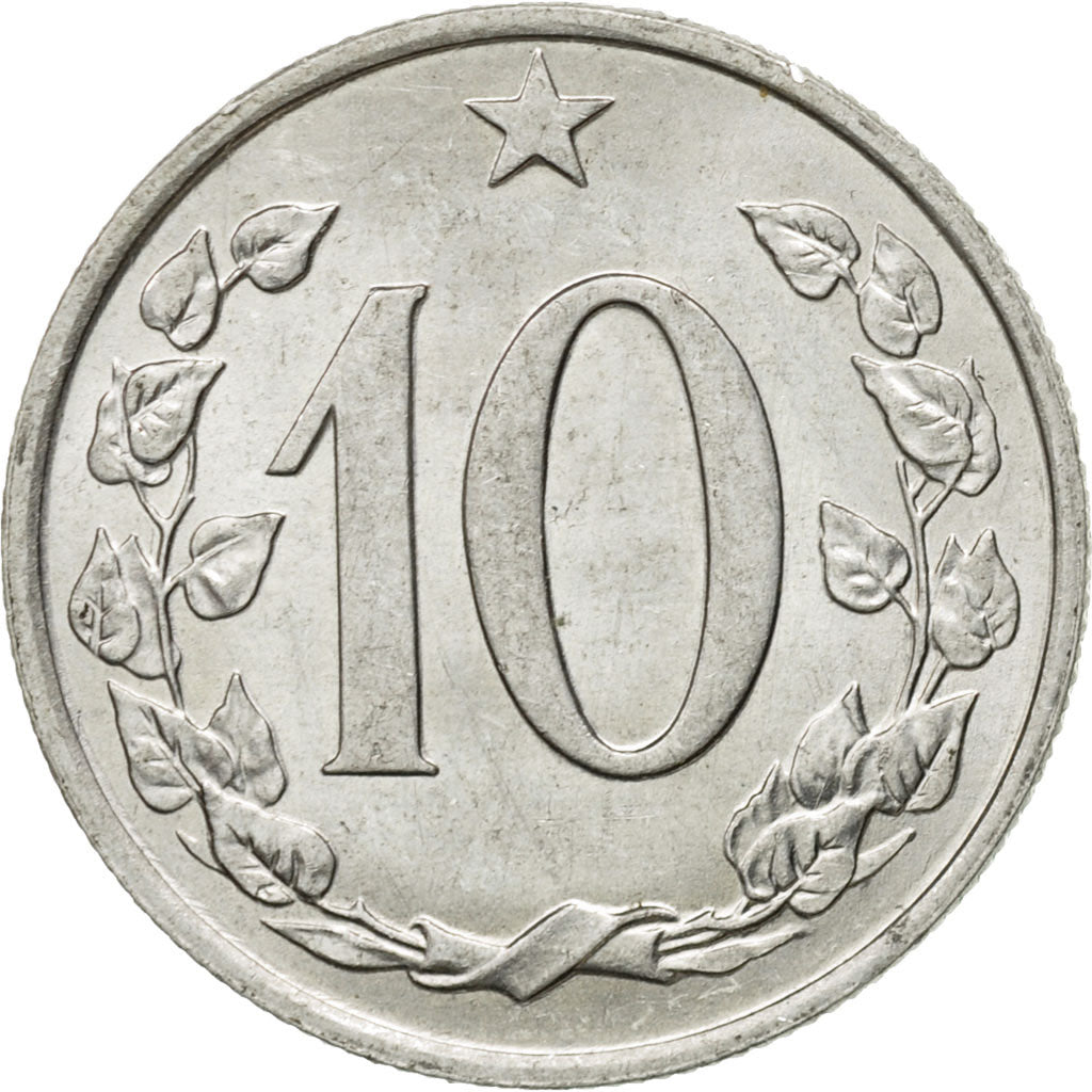 Coin, Czechoslovakia, 10 Haleru, 1964, AU(50-53), Aluminum, KM:49.1