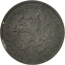 Monnaie, BOHEMIA & MORAVIA, 10 Haleru, 1943, TB, Zinc, KM:1