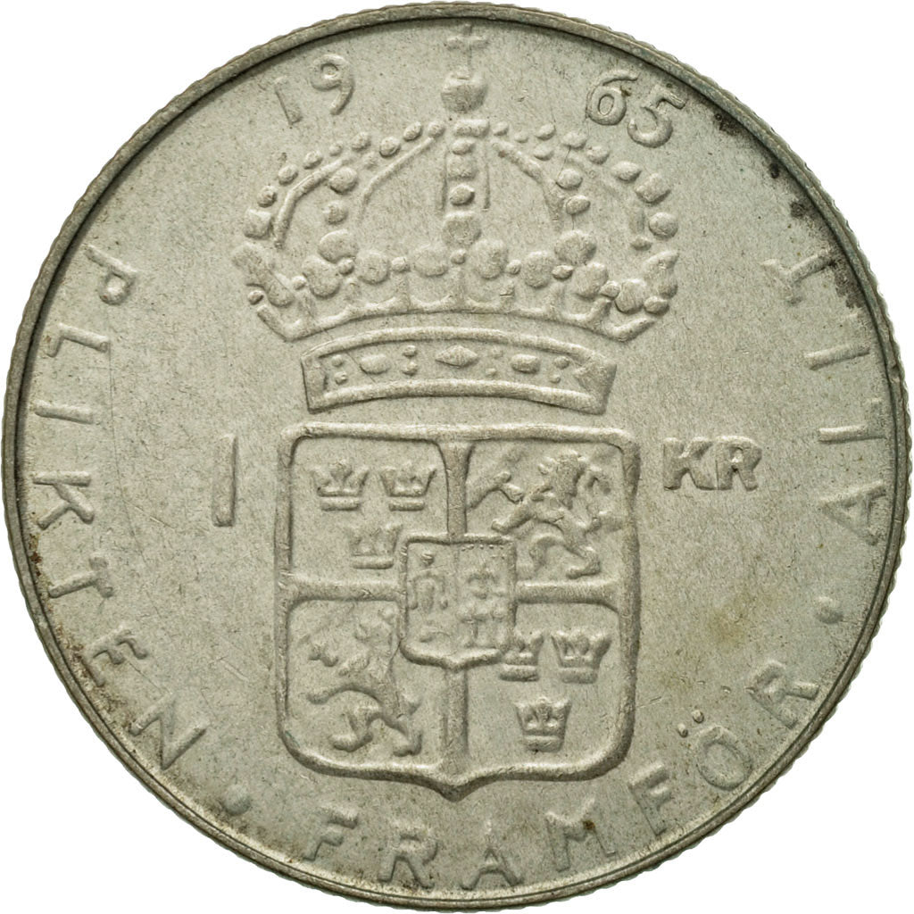 Münze, Schweden, Gustaf VI, Krona, 1965, SS, Silber, KM:826
