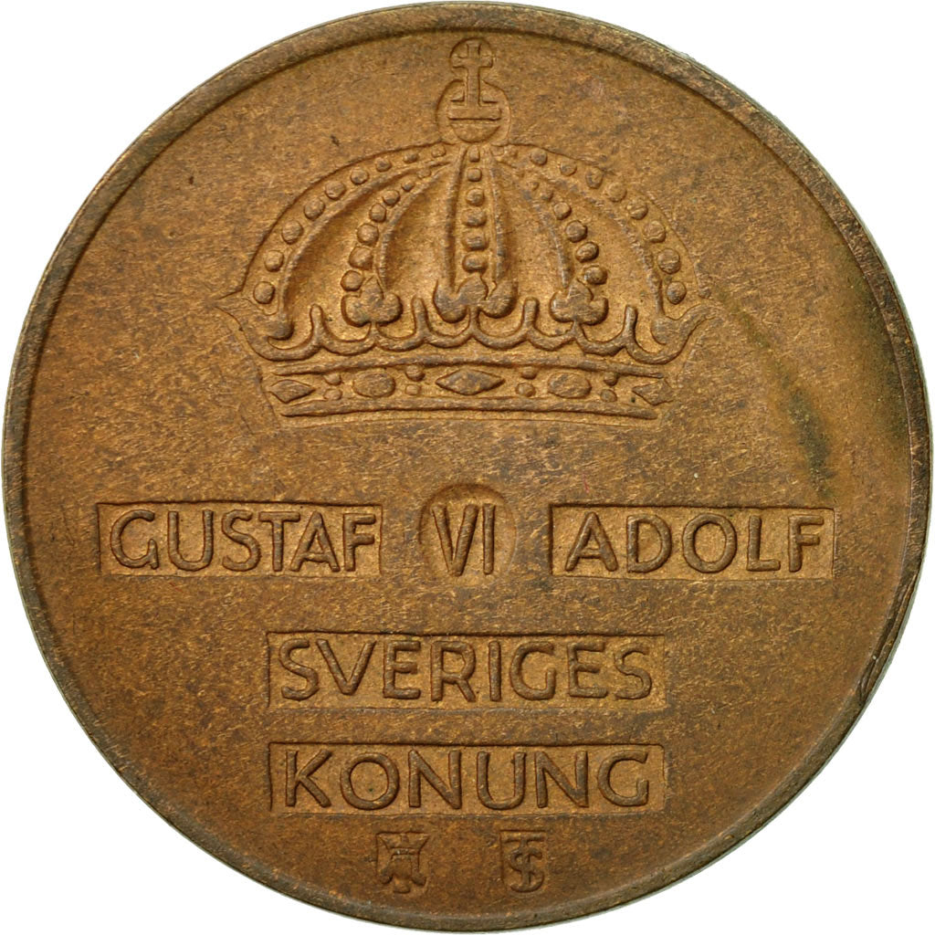 Coin, Sweden, Gustaf VI, 5 Öre, 1961, EF(40-45), Bronze, KM:822