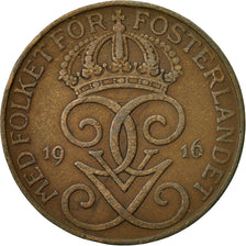 Coin, Sweden, Gustaf V, 5 Öre, 1916, EF(40-45), Bronze, KM:779.2