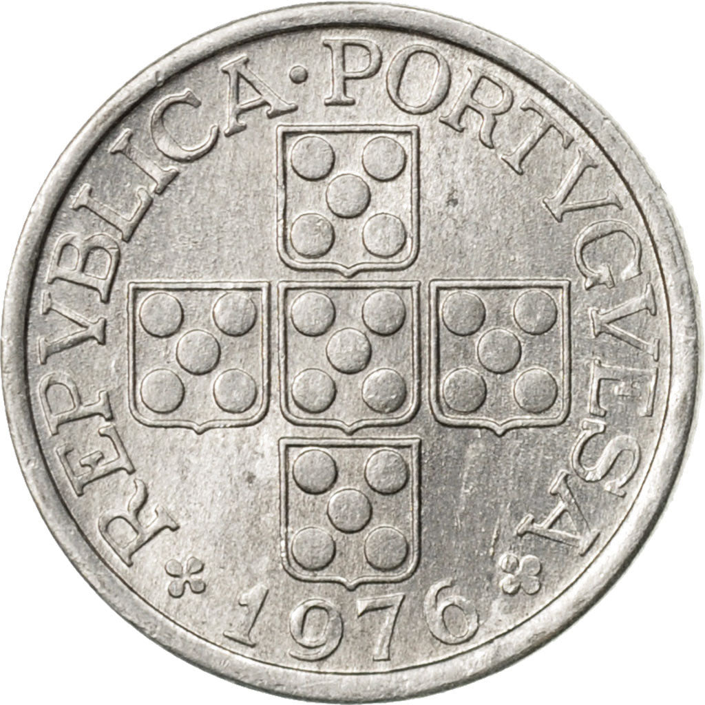 Coin, Portugal, 10 Centavos, 1976, AU(55-58), Aluminum, KM:594