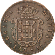 PORTUGAL, 20 Reis, 1848, KM #482, EF(40-45), Copper, 23.88