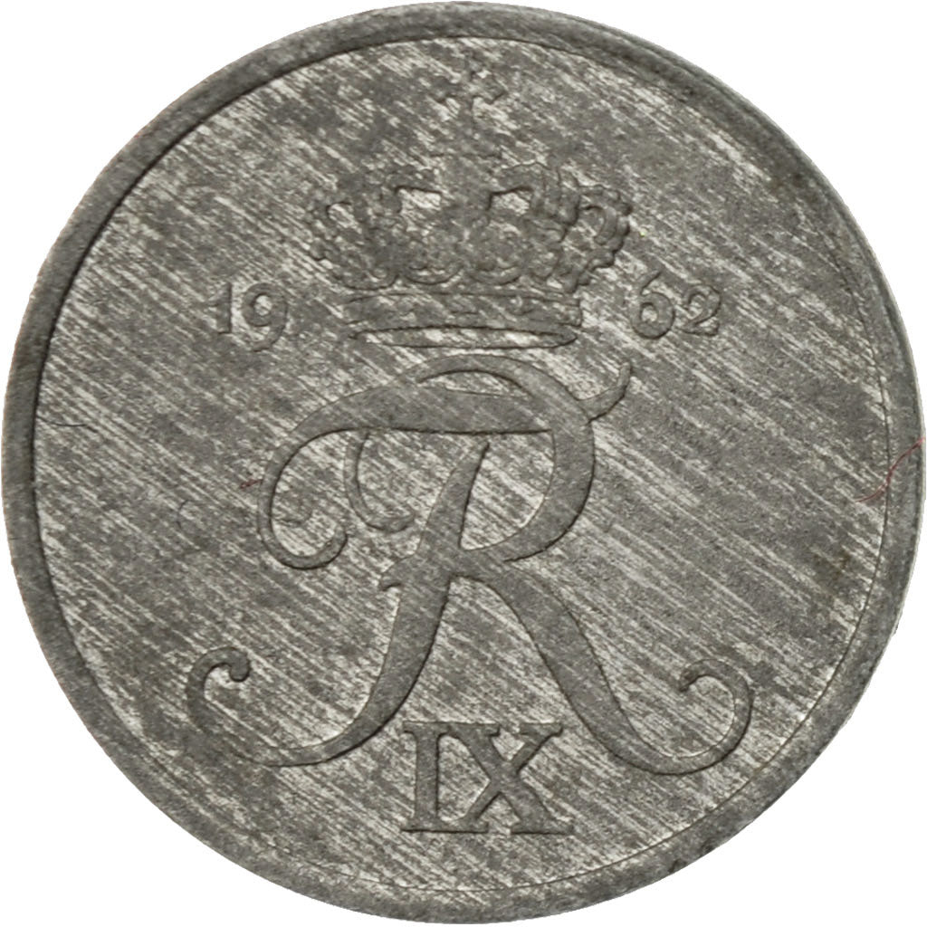 Coin, Denmark, Frederik IX, Ore, 1962, Copenhagen, EF(40-45), Zinc, KM:839.2
