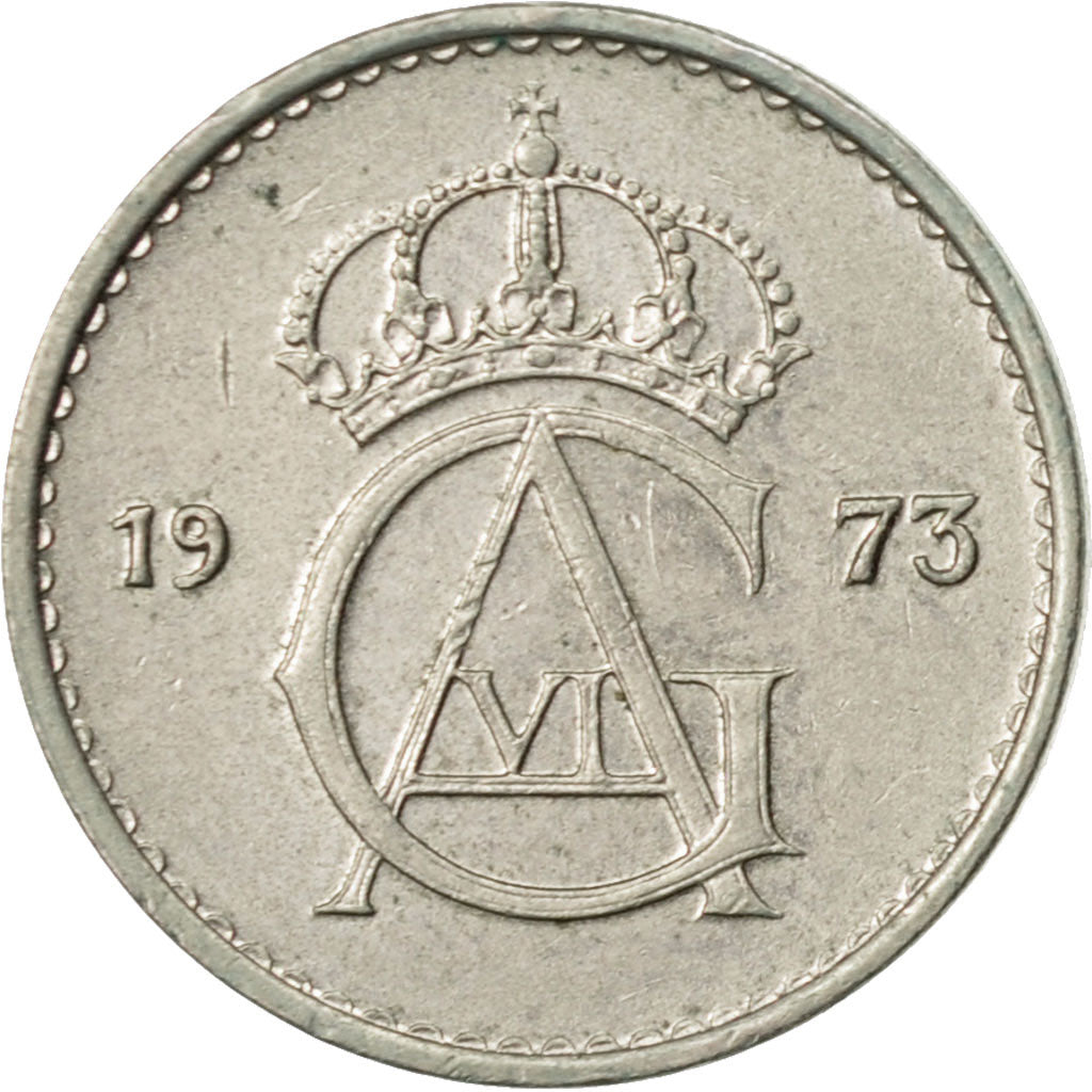 Monnaie, Suède, Gustaf VI, 10 Öre, 1973, TTB+, Copper-nickel, KM:835