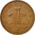 Moneda, Gran Bretaña, Elizabeth II, 2 New Pence, 1977, BC+, Bronce, KM:916