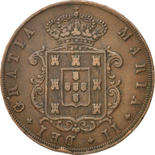 Coin, Portugal, Maria II, 20 Reis, 1850, EF(40-45), Copper, KM:482