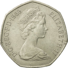 Coin, Great Britain, Elizabeth II, 50 New Pence, 1969, AU(50-53), Copper-nickel