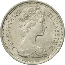 Coin, Great Britain, Elizabeth II, 5 New Pence, 1968, AU(55-58), Copper-nickel