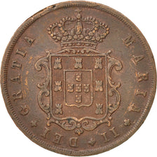 PORTUGAL, 10 Reis, 1841, KM #481, EF(40-45), Copper, 12.19